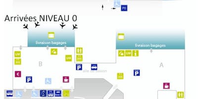 Термінал аеропорту Бордо карті