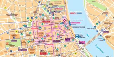 Карта старого міста Бордо