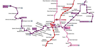 Метро Бордо карті
